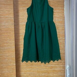 Old Navy Green Pleated Halter Sundress